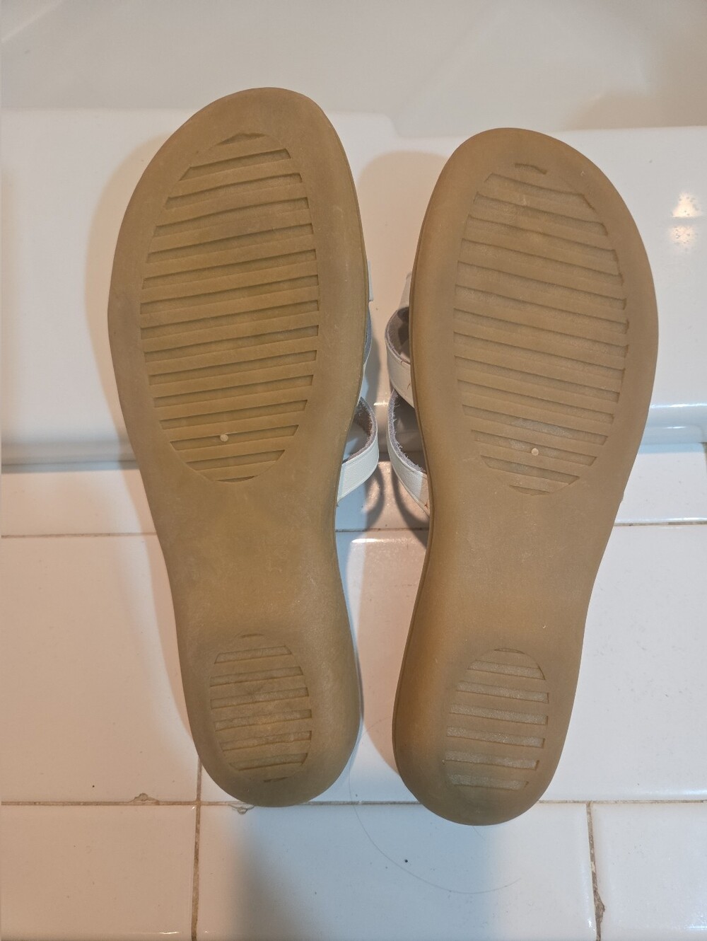 Vintage Lani Made In Italy Leather Flip Flop 8.5 M w/ Orig Box 90s Coastal Gma - Picture 7 of 11